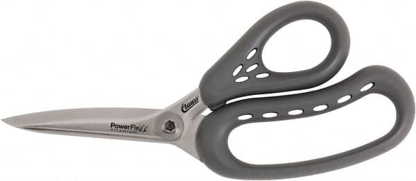 Clauss - 5" LOC, 8" OAL Titanium Shears - Plastic Handle, For Paper, Fabric - Exact Tooling