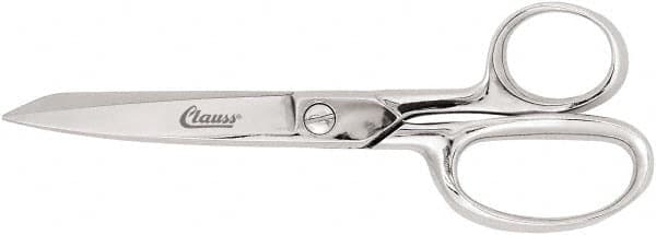 Clauss - 5" LOC, 8" OAL Straight Trimmers - Steel Straight Handle, For Paper, Fabric - Exact Tooling