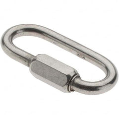 Value Collection - Stainless Steel Quick Link - 3/16" Diameter, 800 Lb Load Limit - Exact Tooling