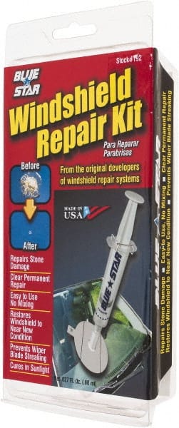 Value Collection - Automotive Repair & Service Kits Type: Windshield Repair Kit Contents: 1 Syringe, Repair Compound, Adhesive Disk and Pedestal for One Repair - Exact Tooling