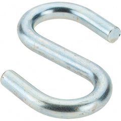 Value Collection - Trade Size 526, Carbon Steel Bright Zinc S-Hook - 189 Lb Capacity, 1/4" Wire, 2-1/4" OAL - Exact Tooling