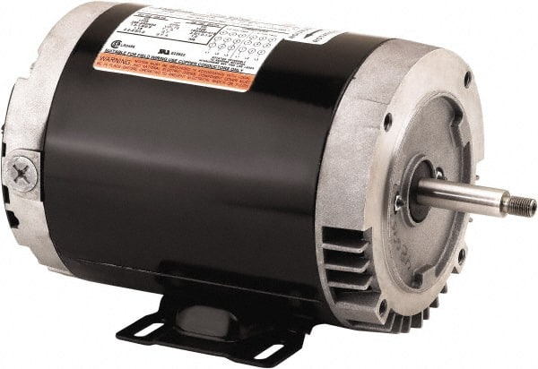 US Motors - 1 hp, ODP Enclosure, No Thermal Protection, 3,450 RPM, 575 Volt, 60 Hz, Three Phase Standard Efficient Motor - Size 56J Frame, C-Face Mount, 1 Speed, Ball Bearings, 0 Full Load Amps, B Class Insulation, Reversible - Exact Tooling