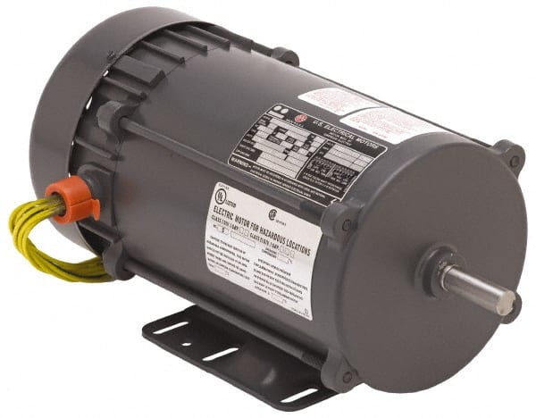US Motors - 1/3 hp, TEFC Enclosure, Auto Thermal Protection, 1,725 RPM, 115/230 Volt, 60 Hz, Industrial Electric AC/DC Motor - Size 56 Frame, C-Face Mount, 1 Speed, Ball Bearings, 6.8/3.4 Full Load Amps, BR Class Insulation, Reversible - Exact Tooling