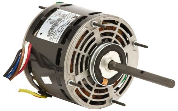 US Motors - 3/4 hp, OAO Enclosure, Auto Thermal Protection, 1,075 RPM, 208-230 Volt, 60 Hz, Industrial Electric AC/DC Motor - Size 48 Frame, Hub Mount, 5 Speed, Ball Bearings, 4.6 Full Load Amps, B Class Insulation, CCW Lead End - Exact Tooling