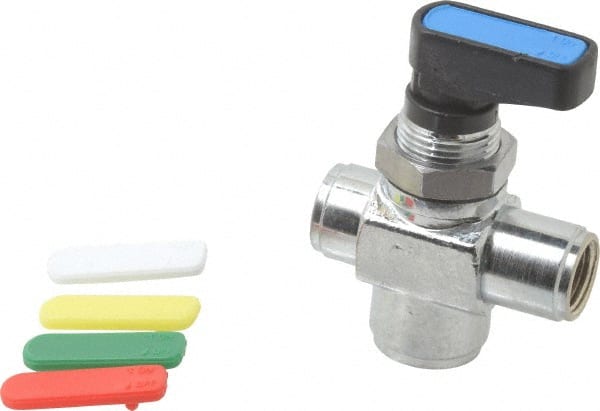 Aignep USA - 1/8" Pipe, Full Port, Brass Standard Ball Valve - Exact Tooling