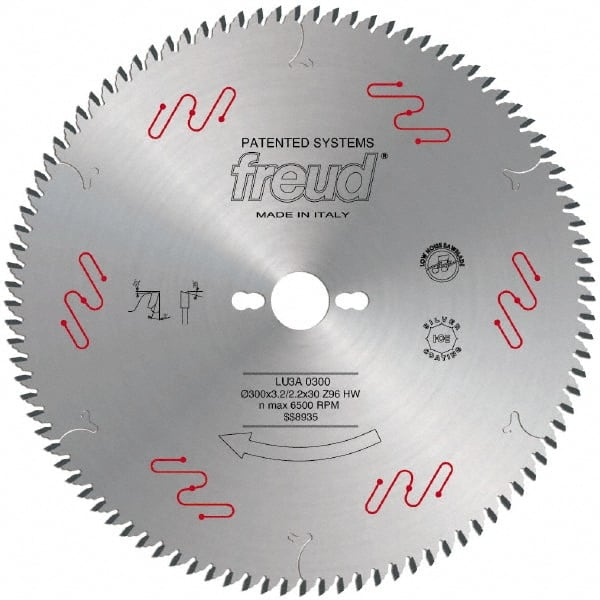 Freud - 250mm Diam, 30mm Arbor Hole Diam, 80 Tooth Wet & Dry Cut Saw Blade - Carbide-Tipped, Standard Round Arbor - Exact Tooling