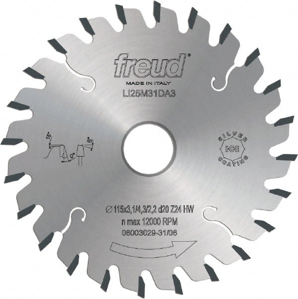 Freud - 180mm Diam, 45mm Arbor Hole Diam, 36 Tooth Wet & Dry Cut Saw Blade - Carbide-Tipped, Standard Round Arbor - Exact Tooling