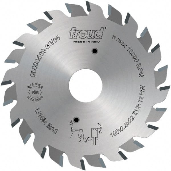 Freud - 120mm Diam, 50mm Arbor Hole Diam, Wet & Dry Cut Saw Blade - Carbide-Tipped, Standard Round Arbor - Exact Tooling