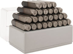 C.H. Hanson - 27 Piece, 3/8" Character Steel Stamp Set - Letters, Heavy Duty - Exact Tooling