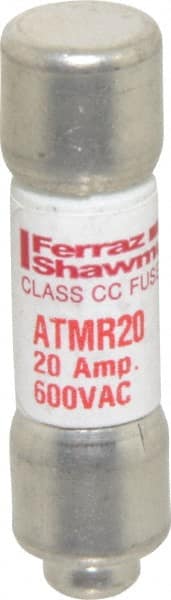 Ferraz Shawmut - 600 VAC/VDC, 20 Amp, Fast-Acting General Purpose Fuse - Clip Mount, 1-1/2" OAL, 100 at DC, 200 at AC kA Rating, 13/32" Diam - Exact Tooling