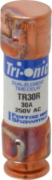 Ferraz Shawmut - 160 VDC, 250 VAC, 30 Amp, Time Delay General Purpose Fuse - Clip Mount, 50.8mm OAL, 20 at DC, 200 at AC kA Rating, 9/16" Diam - Exact Tooling