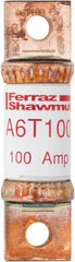 Ferraz Shawmut - 300 VDC & 600 VAC, 100 Amp, Fast-Acting General Purpose Fuse - Bolt-on Mount, 75mm OAL, 100 at DC, 200 at AC kA Rating, 13/16" Diam - Exact Tooling