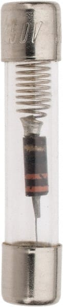 Ferraz Shawmut - 250 VAC, 0.1 Amp, Time Delay Miniature Glass Fuse - Clip Mount, 1-1/4" OAL, 1/4" Diam - Exact Tooling
