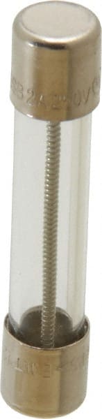 Ferraz Shawmut - 250 VAC, 2 Amp, Time Delay Miniature Glass Fuse - Clip Mount, 1-1/4" OAL, 1/4" Diam - Exact Tooling