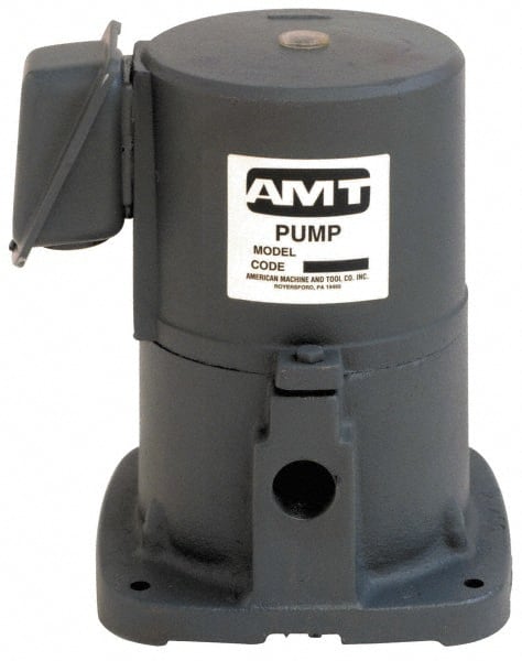 American Machine & Tool - 0.3/0.19 Amp, 230/460 Volt, 1/8 hp, 3 Phase, 3,450 RPM, Cast Iron Suction Machine Tool & Recirculating Pump - Exact Tooling