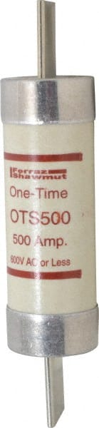 Ferraz Shawmut - 300 VDC, 600 VAC, 500 Amp, Fast-Acting General Purpose Fuse - Clip Mount, 13-3/8" OAL, 20 at DC, 50 at AC kA Rating, 3-1/8" Diam - Exact Tooling
