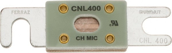 Ferraz Shawmut - 400 Amp Visible Link Flat Forklift & Truck Fuse - 32VAC, 32VDC, 3.18" Long x 0.75" Wide, Littelfuse CNL400, Bussman ANL400, Ferraz Shawmut CNL400 - Exact Tooling