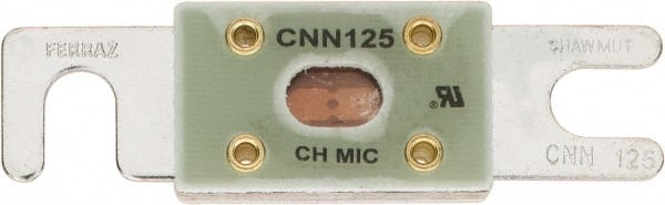 Ferraz Shawmut - 125 Amp Visible Link Flat Forklift & Truck Fuse - 125VAC, 48VDC, 3.18" Long x 0.75" Wide, Littelfuse CNN125, Bussman ANN125, Ferraz Shawmut CNN125 - Exact Tooling