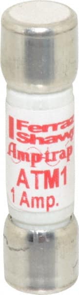 Ferraz Shawmut - 600 VAC/VDC, 1 Amp, Fast-Acting General Purpose Fuse - Clip Mount, 1-1/2" OAL, 100 at AC/DC kA Rating, 13/32" Diam - Exact Tooling