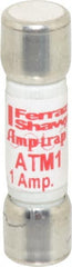 Ferraz Shawmut - 600 VAC/VDC, 1 Amp, Fast-Acting General Purpose Fuse - Clip Mount, 1-1/2" OAL, 100 at AC/DC kA Rating, 13/32" Diam - Exact Tooling