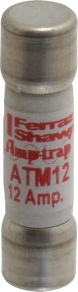 Ferraz Shawmut - 600 VAC/VDC, 12 Amp, Fast-Acting General Purpose Fuse - Clip Mount, 1-1/2" OAL, 100 at AC/DC kA Rating, 13/32" Diam - Exact Tooling
