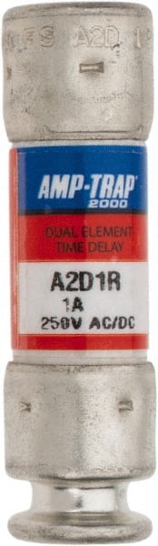 Ferraz Shawmut - 250 VAC/VDC, 1 Amp, Time Delay General Purpose Fuse - Clip Mount, 51mm OAL, 100 at DC, 200 at AC kA Rating, 9/16" Diam - Exact Tooling