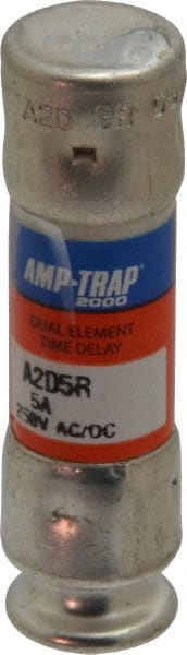 Ferraz Shawmut - 250 VAC/VDC, 5 Amp, Time Delay General Purpose Fuse - Clip Mount, 51mm OAL, 100 at DC, 200 at AC kA Rating, 9/16" Diam - Exact Tooling