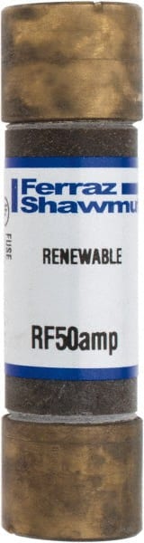 Ferraz Shawmut - 250 VAC, 50 Amp, Fast-Acting Renewable Fuse - Clip Mount, 76mm OAL, 10 at AC kA Rating, 13/16" Diam - Exact Tooling