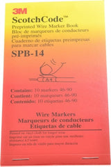 3M - 450 Label, 1.37 Inch Long x 0.22 Inch Wide x 1/4mm Thick, Numeric Vinyl Film Book - Black Legend, White Background, 39.2 to 100.4°F, Self Adhesive - Exact Tooling