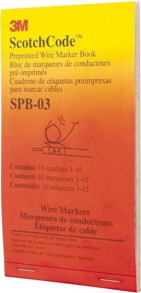 3M - 450 Label, 1.37 Inch Long x 0.22 Inch Wide x 1/4mm Thick, Numeric Vinyl Film Book - Black Legend, White Background, 39.2 to 100.4°F, Self Adhesive - Exact Tooling
