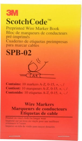 3M - 450 Label, 1.37 Inch Long x 0.22 Inch Wide x 1/4mm Thick, Alphanumeric Vinyl Film Book - Black Legend, White Background, 39.2 to 100.4°F, Self Adhesive - Exact Tooling