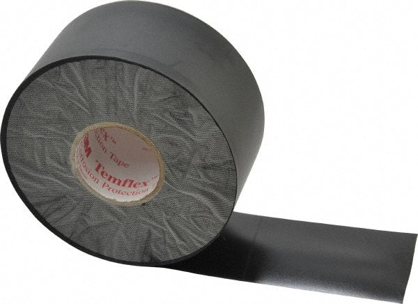 3M - 2" x 100', Black Vinyl Electrical Tape - Series 1100, 10 mil Thick, 25 Lb./Inch Tensile Strength - Exact Tooling