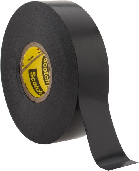 3M - 3/4" x 110', Black Vinyl Electrical Tape - Series 33, 7 mil Thick, Over 1000 V/mil Dielectric Strength, 17 Lb./Inch Tensile Strength - Exact Tooling