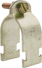 Thomas & Betts - 1-3/4" Pipe, 14 Gauge" Pipe or Tube Clamp - Gold Galvanized, 1,000 Lb Capacity - Exact Tooling