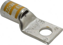 Thomas & Betts - 250 kcmil Wire Noninsulated Compression Connection Square Ring Terminal - 1/2" Stud, 2.6" OAL x 1.13" Wide, Tin Plated Copper Contact - Exact Tooling