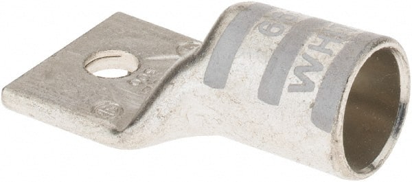 Thomas & Betts - 300 kcmil Wire Noninsulated Compression Connection Square Ring Terminal - 5/16" Stud, 2.33" OAL x 1-1/4" Wide, Tin Plated Copper Contact - Exact Tooling