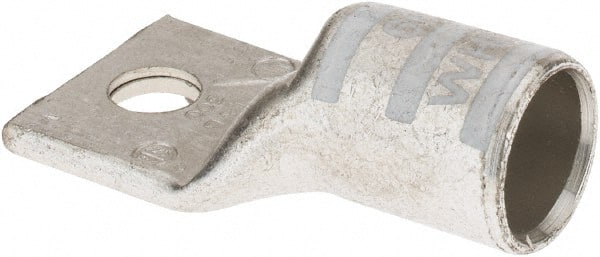 Thomas & Betts - 300 kcmil Wire Noninsulated Compression Connection Square Ring Terminal - 3/8" Stud, 2.43" OAL x 1-1/4" Wide, Tin Plated Copper Contact - Exact Tooling