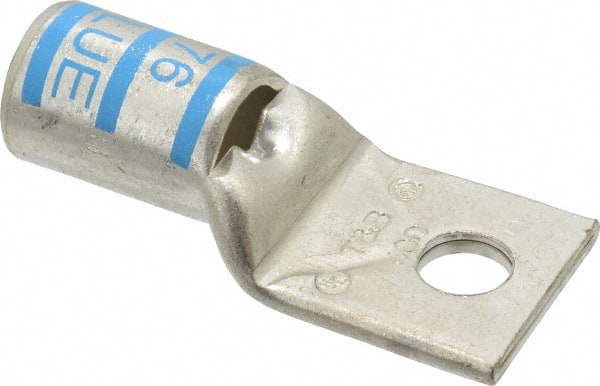 Thomas & Betts - 400 kcmil Wire Noninsulated Compression Connection Square Ring Terminal - 1/2" Stud, 3.2" OAL x 1.41" Wide, Tin Plated Copper Contact - Exact Tooling