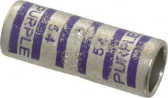 Thomas & Betts - 4/0 AWG Compatible, Noninsulated, Crimp-On Butt Splice Terminal - 2 Wire Entries, Copper Contacts, Tin Contact Plating, 1.88" OAL, Purple - Exact Tooling