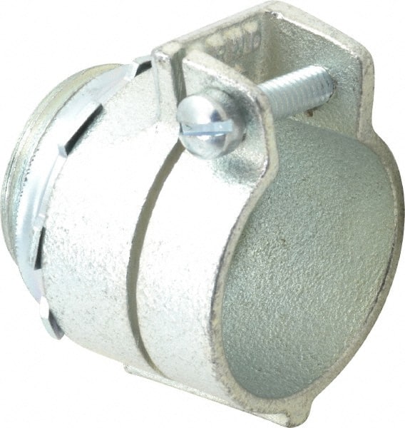 Thomas & Betts - 1" Trade, Malleable Iron Squeeze Clamp Straight FMC Conduit Connector - Noninsulated - Exact Tooling