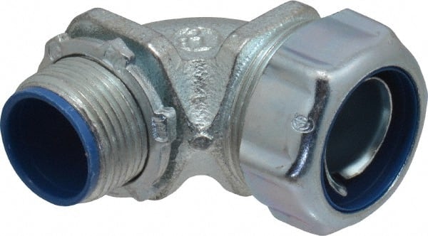 Thomas & Betts - 3/4" Trade, Malleable Iron Threaded Angled Liquidtight Conduit Connector - Insulated - Exact Tooling