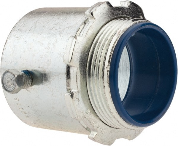 Thomas & Betts - 1-1/2" Trade, Steel Set Screw Straight Rigid/Intermediate (IMC) Conduit Connector - Insulated - Exact Tooling