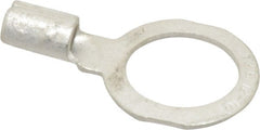 Thomas & Betts - 12-10 AWG Noninsulated Crimp Connection D Shaped Ring Terminal - 1/2" Stud, 1.21" OAL x 0.72" Wide, Tin Plated Copper Contact - Exact Tooling
