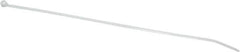 Thomas & Betts - 11.6" Long Natural (Color) Nylon Standard Cable Tie - 50 Lb Tensile Strength, 1.41mm Thick, 76.2mm Max Bundle Diam - Exact Tooling