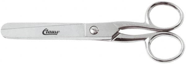 Clauss - 2" LOC, 6" OAL Carbon Steel Blunt Point Scissors - For Paper, Fabric - Exact Tooling