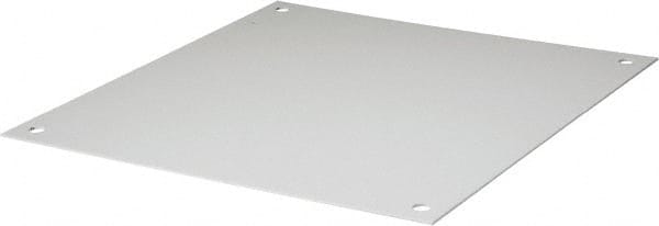 Wiegmann - 17" OAW x 17" OAH Powder Coat Finish Electrical Enclosure Back Panel - 20" x 20" Box, 14 Gauge Steel, Use with B202007CH/B202009CH/LOH202008/N12202006/N12202008/N12202010/RHC202008/WA202006FM - Exact Tooling