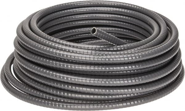 Thomas & Betts - 3/8" Trade Size, 100' Long, Flexible Liquidtight Conduit - PVC, 0.489" ID, Gray - Exact Tooling