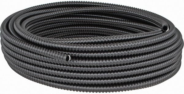 Thomas & Betts - 3/8" Trade Size, 100' Long, Flexible Liquidtight Conduit - PVC, 0.489" ID, Black - Exact Tooling