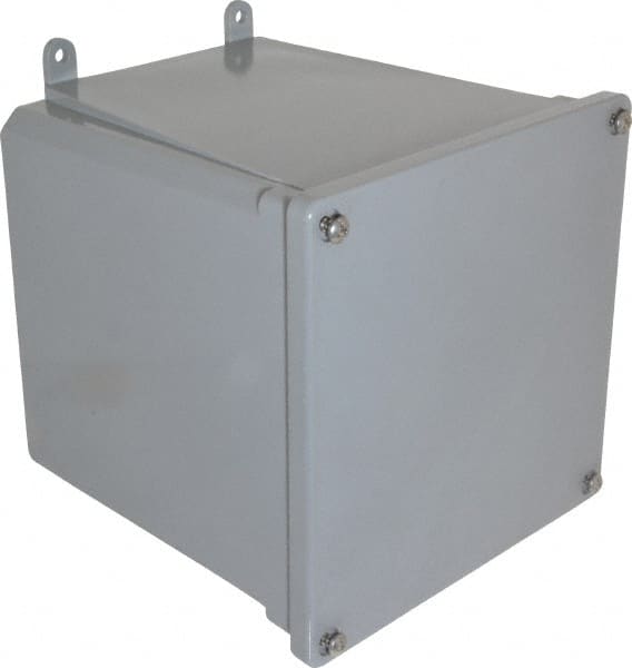 Thomas & Betts - Thermoplastic Junction Box Enclosure Screw Flat Cover - NEMA 4, 4X, 6" Wide x 6" High x 6" Deep, Corrosion Resistant - Exact Tooling