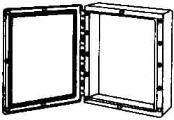 Thomas & Betts - Thermoplastic Standard Enclosure Hinge Flat Cover - NEMA 1, 2, 3, 4, 12, 3S, 3SX, 3X, 4X, 24-1/2" Wide x 30-1/2" High x 11-1/2" Deep - Exact Tooling